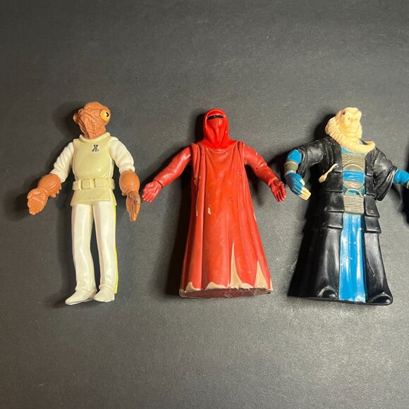 Vintage 1993 Lot of 10 LFL Star Wars Bendems Chewbacca, Han Solo, Luke, Ackbar - Picture 6 of 10